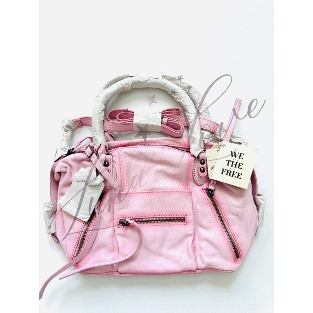 FREE PEOPLE We The Free Baby Emerson Tote Bag In 🔥 Peony 🔥 NWT - Picture 2 of 12